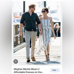 Reformation Pineapple Dress Size Large. Color: Louisiana Stripe.